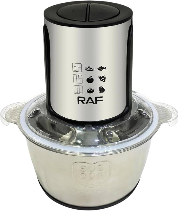 RAF Food Processor & Meat Chopper R.7019 – 2 Speeds & 2 Liter Bowl – 1000W