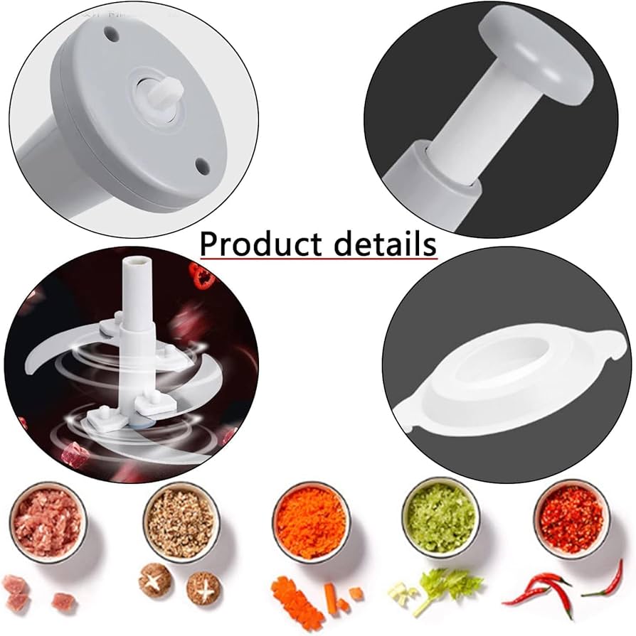 Kitchen Manual Press Vegetable Meat Grinder 2L with Silicone Base